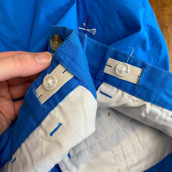 Vineyard‎ Vines Boys Blue Lacrosse Embroidered Shorts Size 16 Preppy - Picture 11 of 11